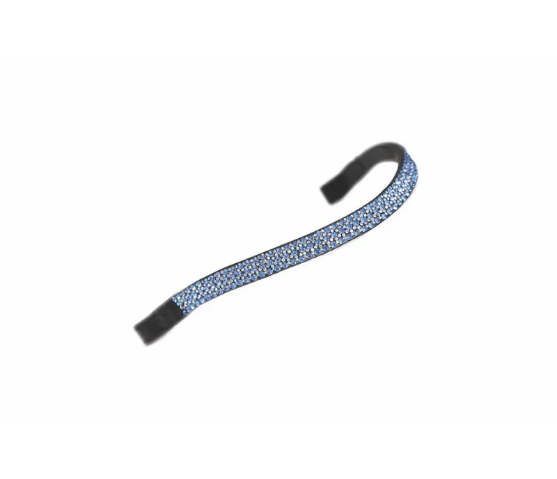 Velociti GARA Wide Diamante Browband in Blue and Black